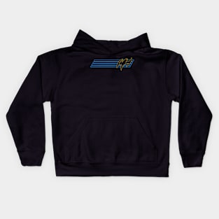 Quick Change Bruce- Blue + Grey 04 Kids Hoodie